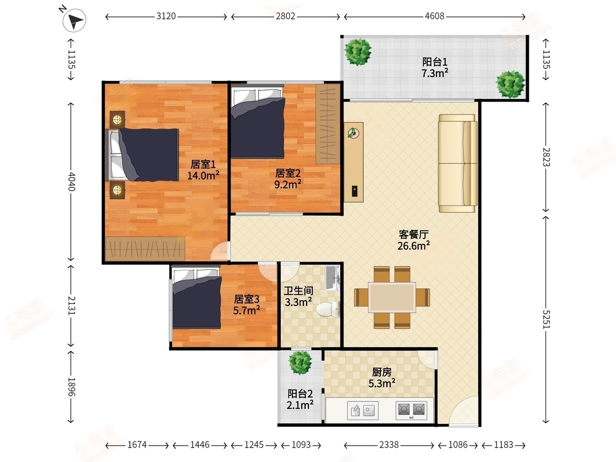 深圳康达尔五期蝴蝶堡二手房房源图片